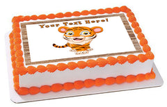 Funny Baby Tiger - Edible Cake Topper, Cupcake Toppers, Strips