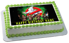 GHOSTBUSTERS Edible Birthday Cake Topper OR Cupcake Topper, Decor - Edible Prints On Cake (Edible Cake &Cupcake Topper)