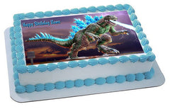 Godzilla 2 Edible Birthday Cake Topper OR Cupcake Topper, Decor - Edible Prints On Cake (Edible Cake &Cupcake Topper)