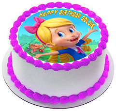 Goldie & Bear 2 Edible Birthday Cake Topper OR Cupcake Topper, Decor - Edible Prints On Cake (Edible Cake &Cupcake Topper)