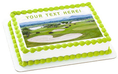 Golf - Edible Cake Topper, Cupcake Toppers, Strips