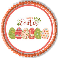 Happy Easter (Nr2) - Edible Cake Topper, Cupcake Toppers, Strips