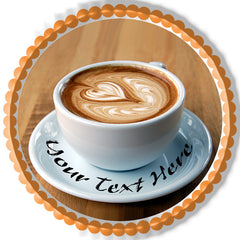 Heart Latte Art - Edible Cake Topper, Cupcake Toppers, Strips