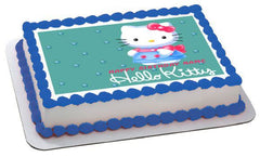 Hello Kitty Character 2 Edible Birthday Cake Topper OR Cupcake Topper, Decor - Edible Prints On Cake (Edible Cake &Cupcake Topper)
