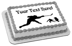 Hockey Players - Edible Cake Topper, Cupcake Toppers, Strips