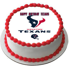 Houston Texans - Edible Cake Topper OR Cupcake Topper, Decor