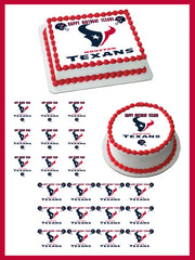 Houston Texans - Edible Cake Topper OR Cupcake Topper, Decor