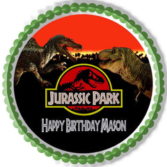 Jurassic Park - Edible Cake Topper OR Cupcake Topper, Decor