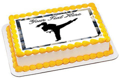 Karate Girl - Edible Cake Topper, Cupcake Toppers, Strips