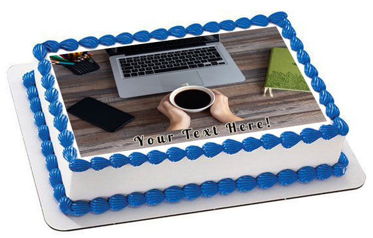 Laptop Keyboard - Edible Cake Topper, Cupcake Toppers, Strips