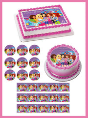 Lego Friends - Edible Cake Topper OR Cupcake Topper, Decor
