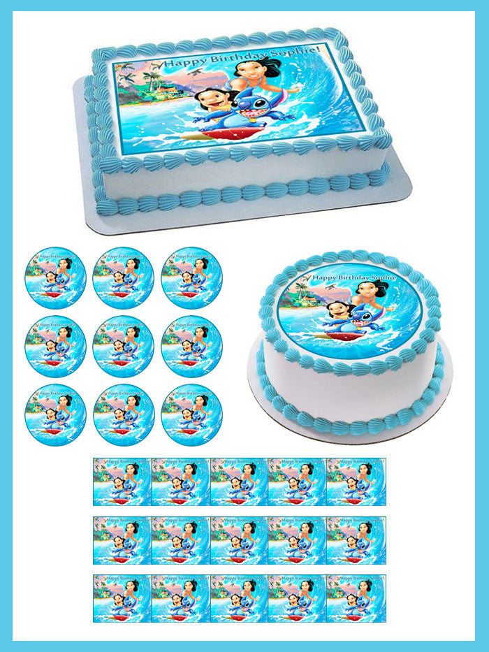 Stitch Theme Cake Toppers