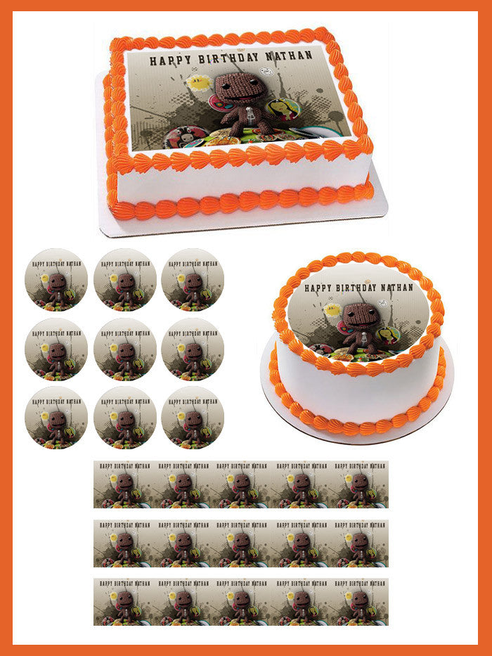 Little Big Planet Edible Birthday Cake Topper OR Cupcake Topper, Decor - Edible Prints On Cake (Edible Cake &Cupcake Topper)
