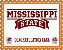 Mississippi State University Edible Birthday Cake Topper OR Cupcake Topper, Decor - Edible Prints On Cake (Edible Cake &Cupcake Topper)