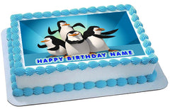 Madagascar pingu Edible Birthday Cake Topper OR Cupcake Topper, Decor - Edible Prints On Cake (Edible Cake &Cupcake Topper)
