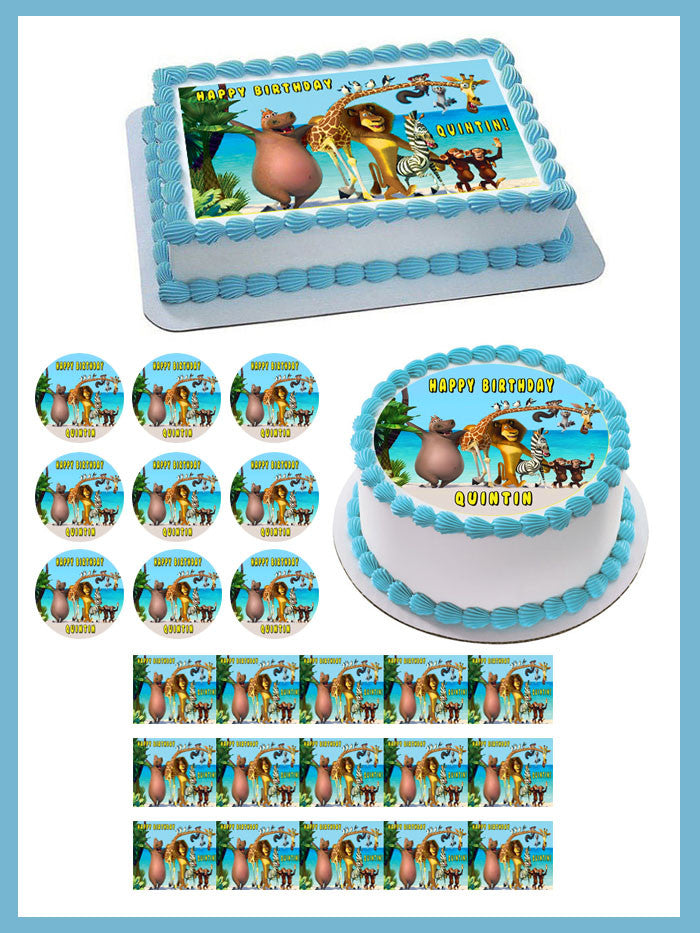 MADAGASCAR - Edible Cake OR Cupcake Topper – Edible Prints On Cake