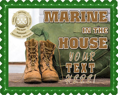Marine in the House - Edible Cake Topper, Cupcake Toppers, Strips