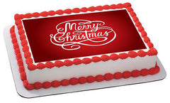 Christmas 4 Edible Birthday Cake Topper OR Cupcake Topper, Decor - Edible Prints On Cake (Edible Cake &Cupcake Topper)