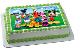 Mickey Mouse Clubhouse 3 Edible Birthday Cake Topper OR Cupcake Topper, Decor - Edible Prints On Cake (Edible Cake &Cupcake Topper)