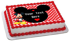 Mickey Mouse Inspired - Edible Cake Topper OR Cupcake Topper, Decor