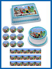 MINECRAFT Characters 5 - Edible Cake Topper OR Cupcake Topper, Decor