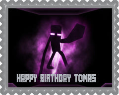 MINECRAFT Enderman - Edible Cake Topper OR Cupcake Topper, Decor