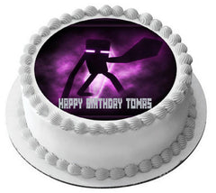 MINECRAFT Enderman - Edible Cake Topper OR Cupcake Topper, Decor
