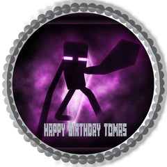 MINECRAFT Enderman - Edible Cake Topper OR Cupcake Topper, Decor