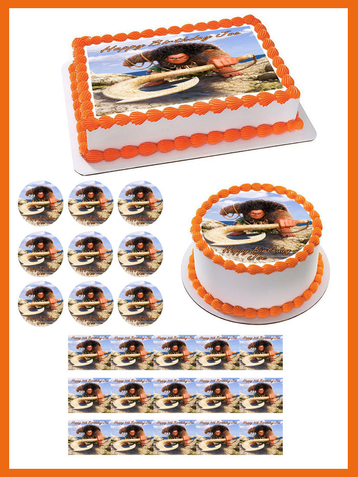 Moana - Maui Edible Cake Topper & Cupcake Toppers – Edible Prints