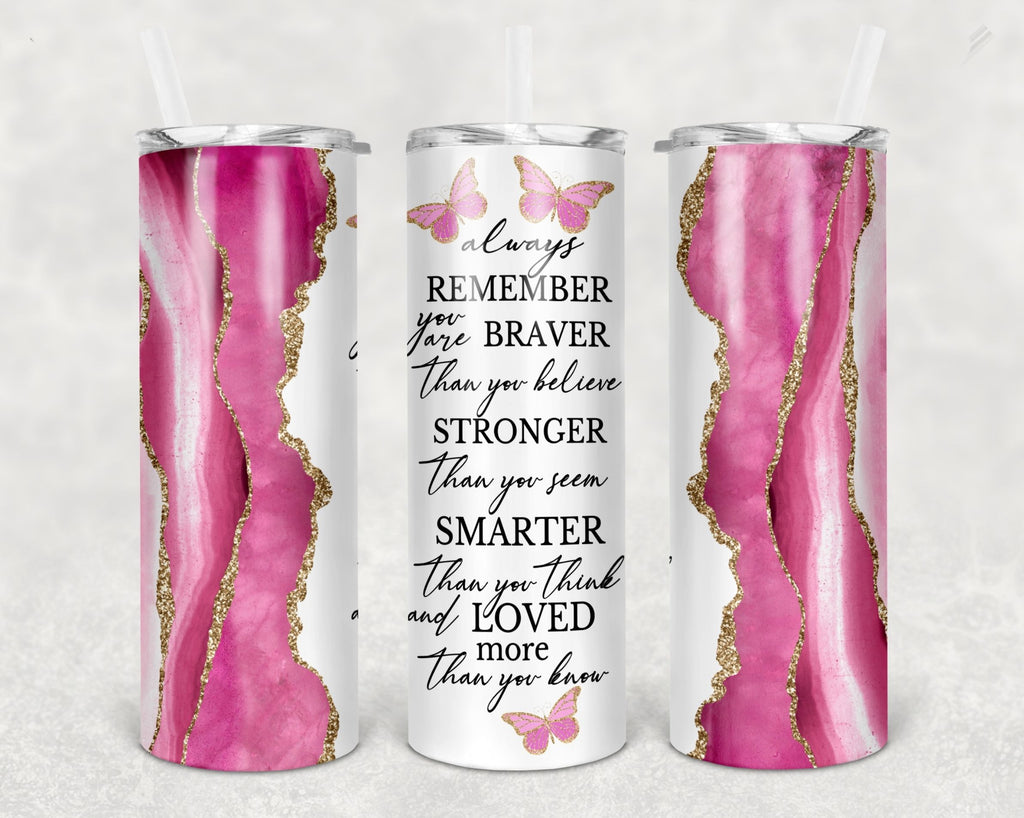 Custom Inspirational Quotes Sippy Cup with Straw
