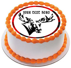 Moose - Edible Cake Topper OR Cupcake Topper, Decor