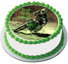 Motocross Racer - Edible Cake Topper, Cupcake Toppers, Strips