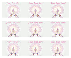 Namaste Decorated Hands Clasped - Edible Cake Topper, Cupcake Toppers, Strips