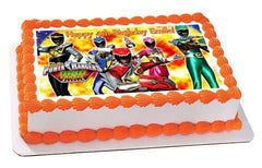 Power Rangers Dino Charge 1 Edible Birthday Cake Topper OR Cupcake Topper, Decor - Edible Prints On Cake (Edible Cake &Cupcake Topper)