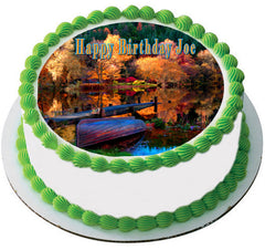Natur - Autumn Edible Birthday Cake Topper OR Cupcake Topper, Decor - Edible Prints On Cake (Edible Cake &Cupcake Topper)
