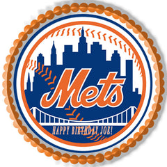 New York Mets - Edible Cake Topper OR Cupcake Topper, Decor
