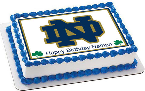 Notre Dame Fighting Irish - Edible Cake Topper OR Cupcake Topper, Decor