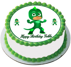 PJ Masks Gekko Edible Birthday Cake Topper OR Cupcake Topper, Decor - Edible Prints On Cake (Edible Cake &Cupcake Topper)