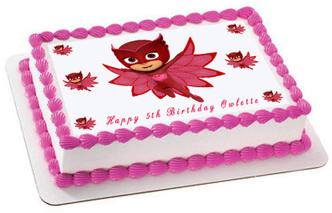 PJ MASKS (Nr4) Owlette - Edible Cake Topper OR Cupcake Topper, Decor