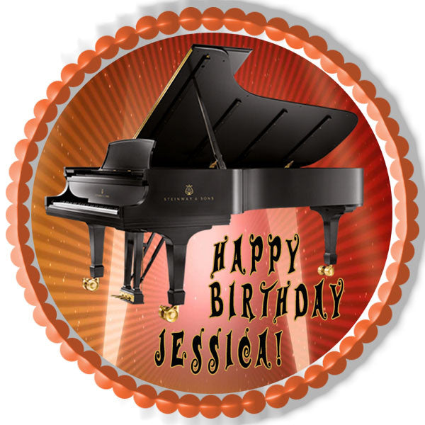 Piano Steinway & Sons - Edible Cake Topper OR Cupcake Topper, Decor
