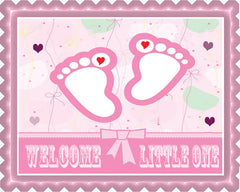 Pink Baby Feet Foot - Edible Birthday Cake Topper OR Cupcake Topper, Decor