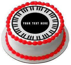 Piano keys Circular - Edible Cake Topper, Cupcake Toppers, Strips