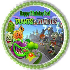 Plants vs Zombies - Edible Cake Topper OR Cupcake Topper, Decor
