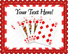 Playing Poker Cards II - Edible Cake Topper, Cupcake Toppers, Strips