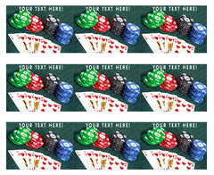 Poker Cards and Chips - Edible Cake Topper, Cupcake Toppers, Strips