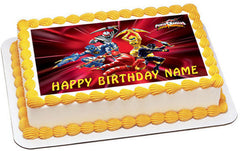 Power Rangers Edible Birthday Cake Topper OR Cupcake Topper, Decor - Edible Prints On Cake (Edible Cake &Cupcake Topper)