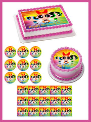 Powerpuff Girls Edible Birthday Cake Topper OR Cupcake Topper, Decor - Edible Prints On Cake (Edible Cake &Cupcake Topper)