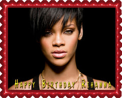 Rihanna 2 Edible Birthday Cake Topper OR Cupcake Topper, Decor - Edible Prints On Cake (Edible Cake &Cupcake Topper)