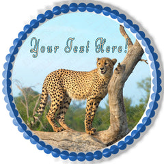 Roaming Cheetah, Safari, Wild - Edible Cake Topper, Cupcake Toppers, Strips