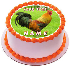 Rooster - Edible Cake Topper, Cupcake Toppers, Strips
